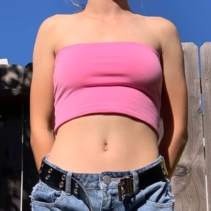 TOPSHOP hot pink tube top size S